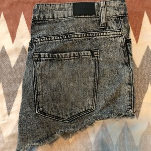 BDG High Waisted Washed Black Denim Cutoffs
